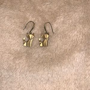 Gold fox earrings